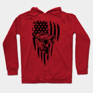 Bass American Flag Black Hoodie